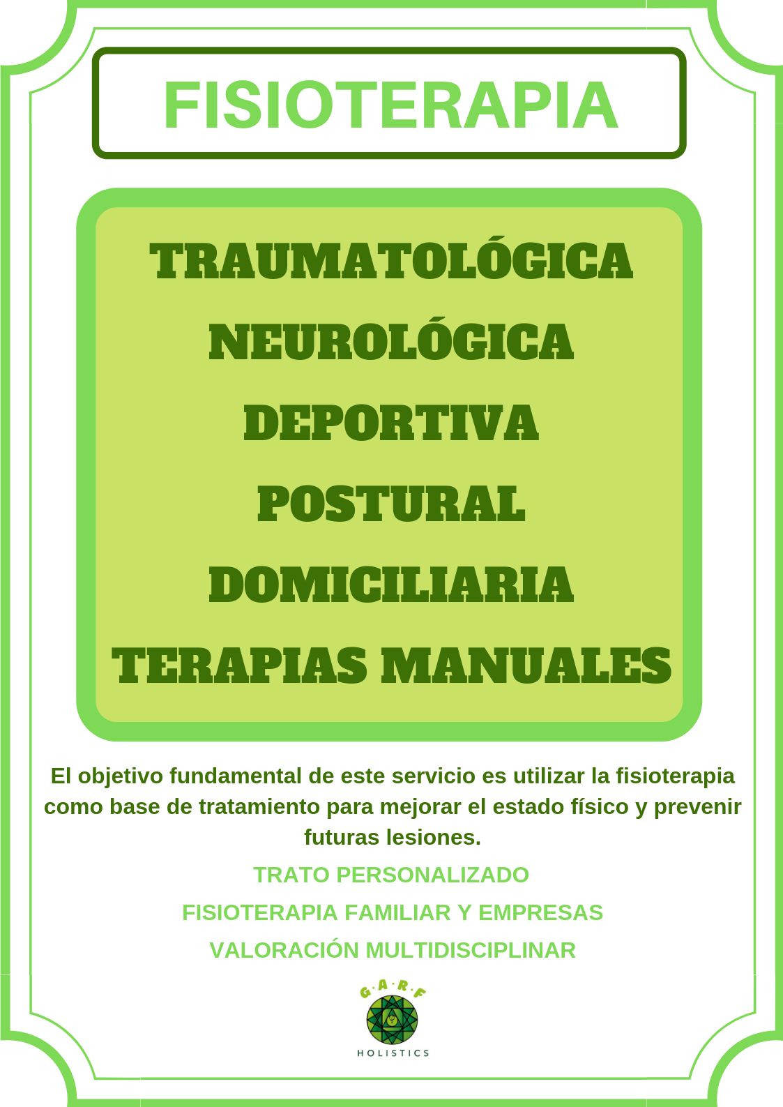 cartel fisio